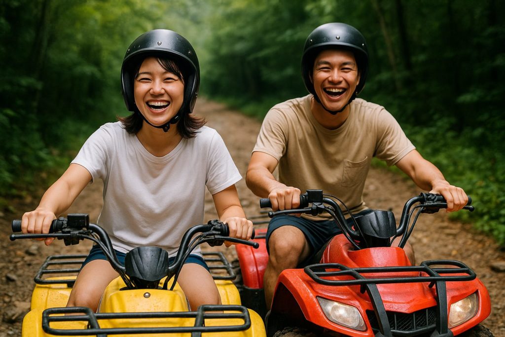 富士・河口湖で楽しむ四輪バギーツアー｜自然に囲まれた林道でアウトドアアクティビティ体験